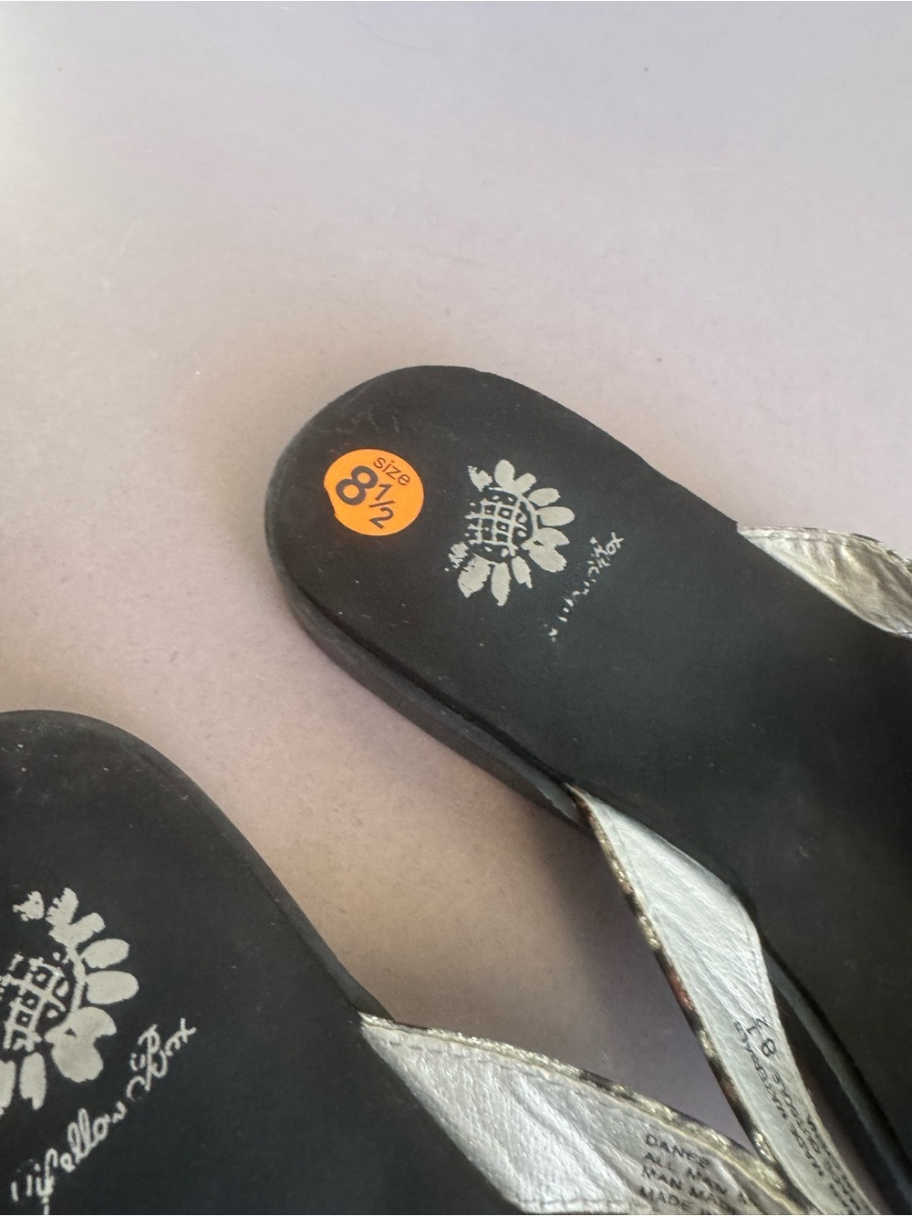 Women's Leopard Print Metallic Thong Sandals - Black - Picture 7 of 8